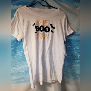 10Threads NWT  White Ladies Tshirt The Boo Crew Size‎ Large